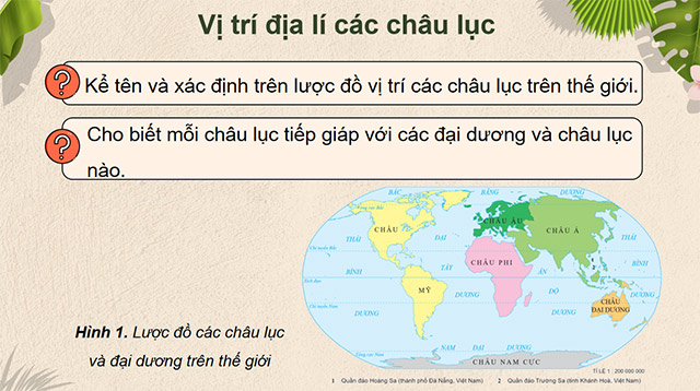 PowerPoint Lịch sử - Địa lí 5 Các châu lục và đại dương trên thế giới