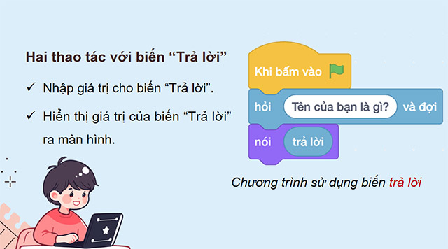 PowerPoint Tin học 5 Sử dụng biến trong chương trình