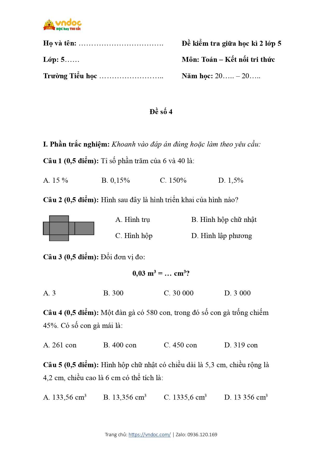 de thi giua ki 2 toan 5 kntt de 4 page 0001*685183