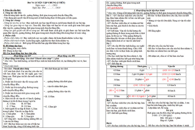 Giáo án Toán 5 Luyện tập chung