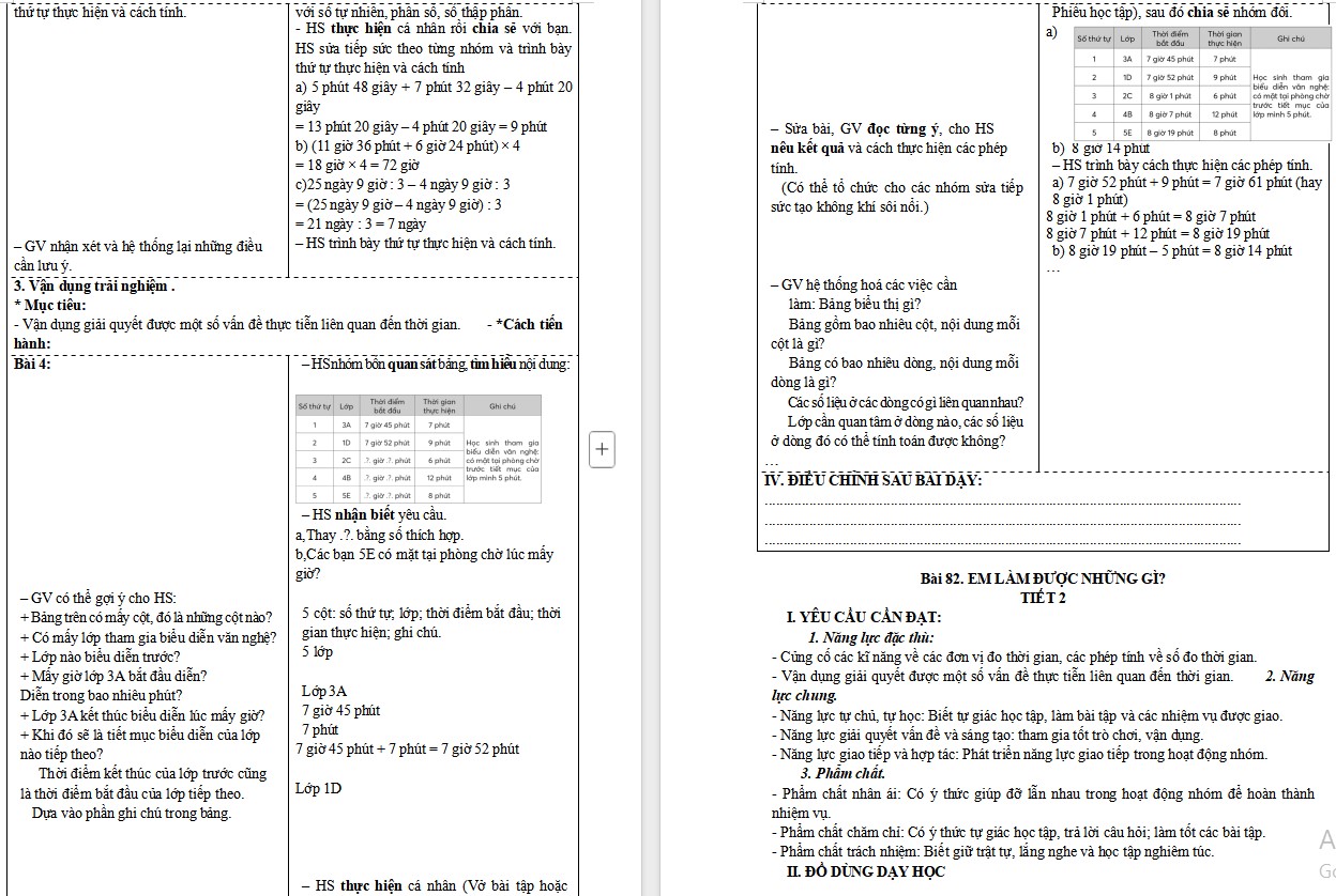 Giáo án Toán 5 CTST Bài Em làm được những gì trang 60