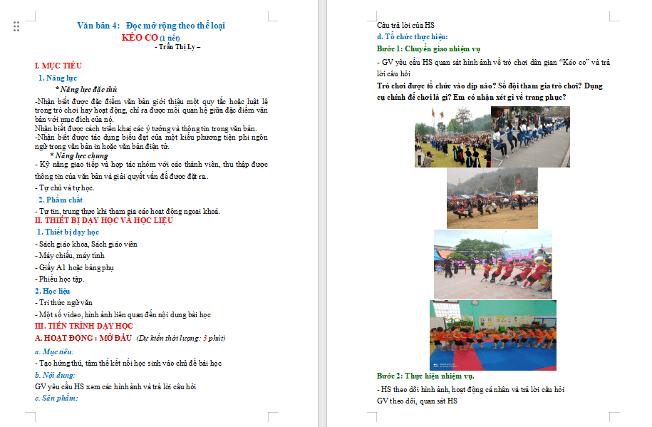 PowerPoint Ngữ văn 7 Bài 8 Kéo co 