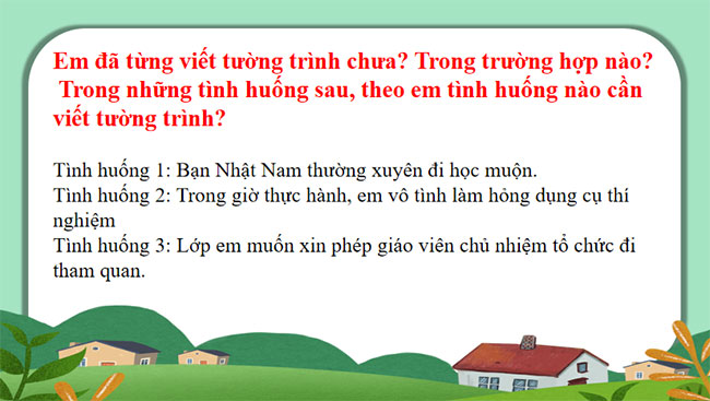 Viết văn bản tường trình
