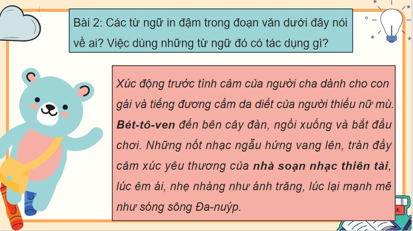 Liên kết câu bằng từ ngữ thay thế