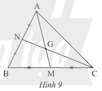 Giải Toán 7 Bài 7 (Chân trời sáng tạo): Tính chất ba đường trung tuyến của tam giác (ảnh 1)
