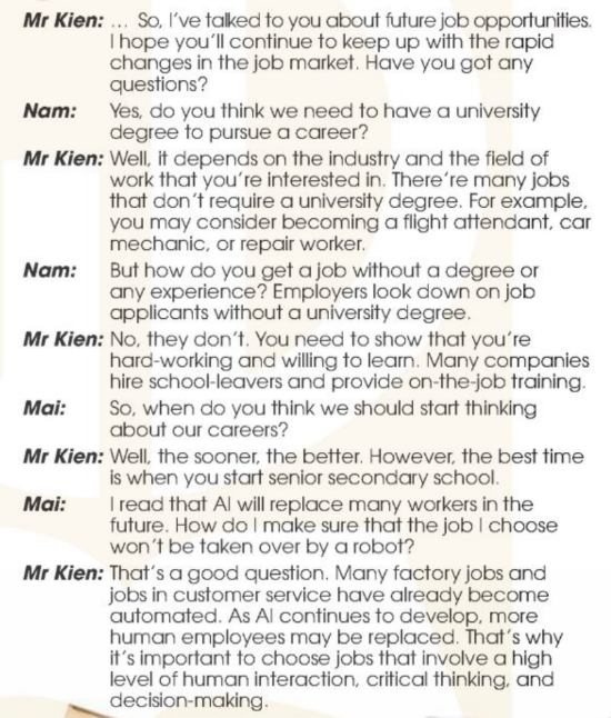 Tiếng Anh 12 Unit 9 Getting Started Global Success