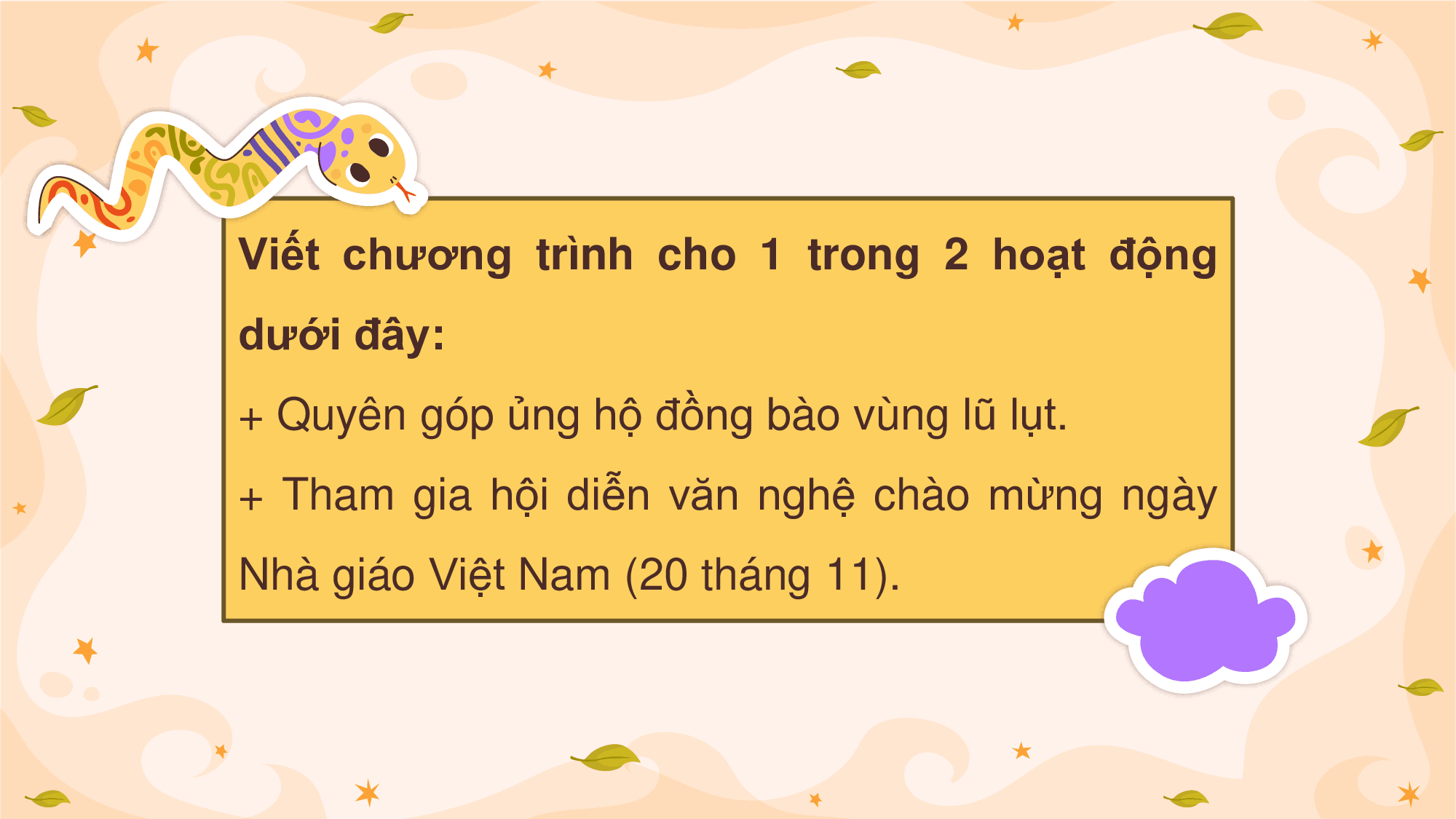 Viết chương trình hoạt động (Bài viết số 2)