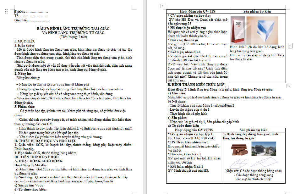 Giáo án PowerPoint Toán 7 Bài 37