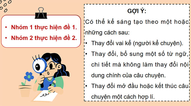 PowerPoint Tiếng Việt 5 Luyện tập kể chuyện sáng tạo (Thực hành viết)