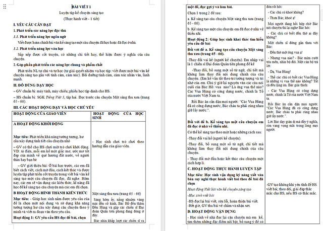 Giáo án Tiếng Việt 5 Luyện tập kể chuyện sáng tạo (Thực hành viết)