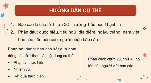 PowerPoint Tiếng Việt 5 Viết báo cáo công việc