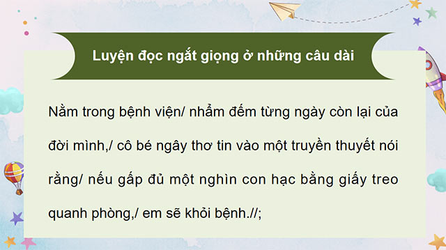 PowerPoint Tiếng Việt 5 Những con hạc giấy