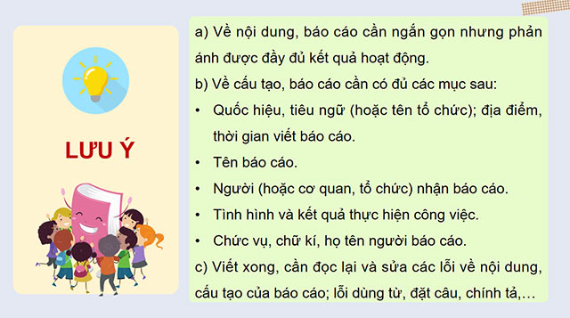 PowerPoint Tiếng Việt 5 Luyện tập viết báo cáo công việc (Thực hành viết)