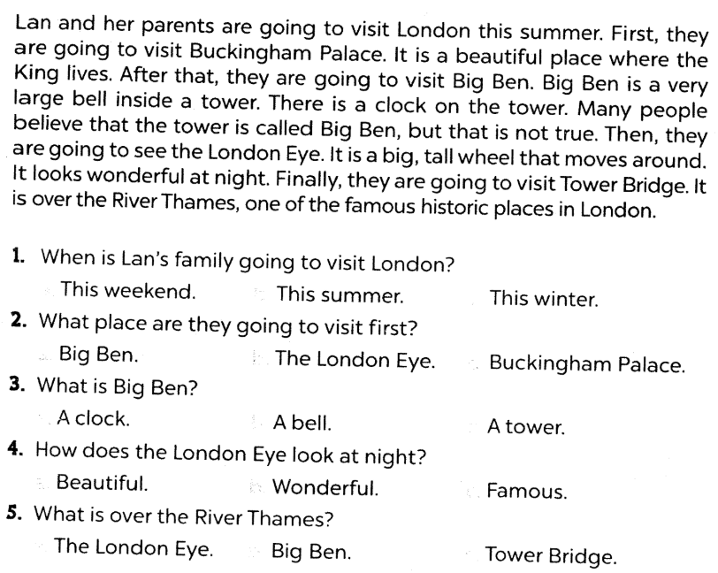 Sách bài tập tiếng Anh lớp 5 Self-check 4 Global success