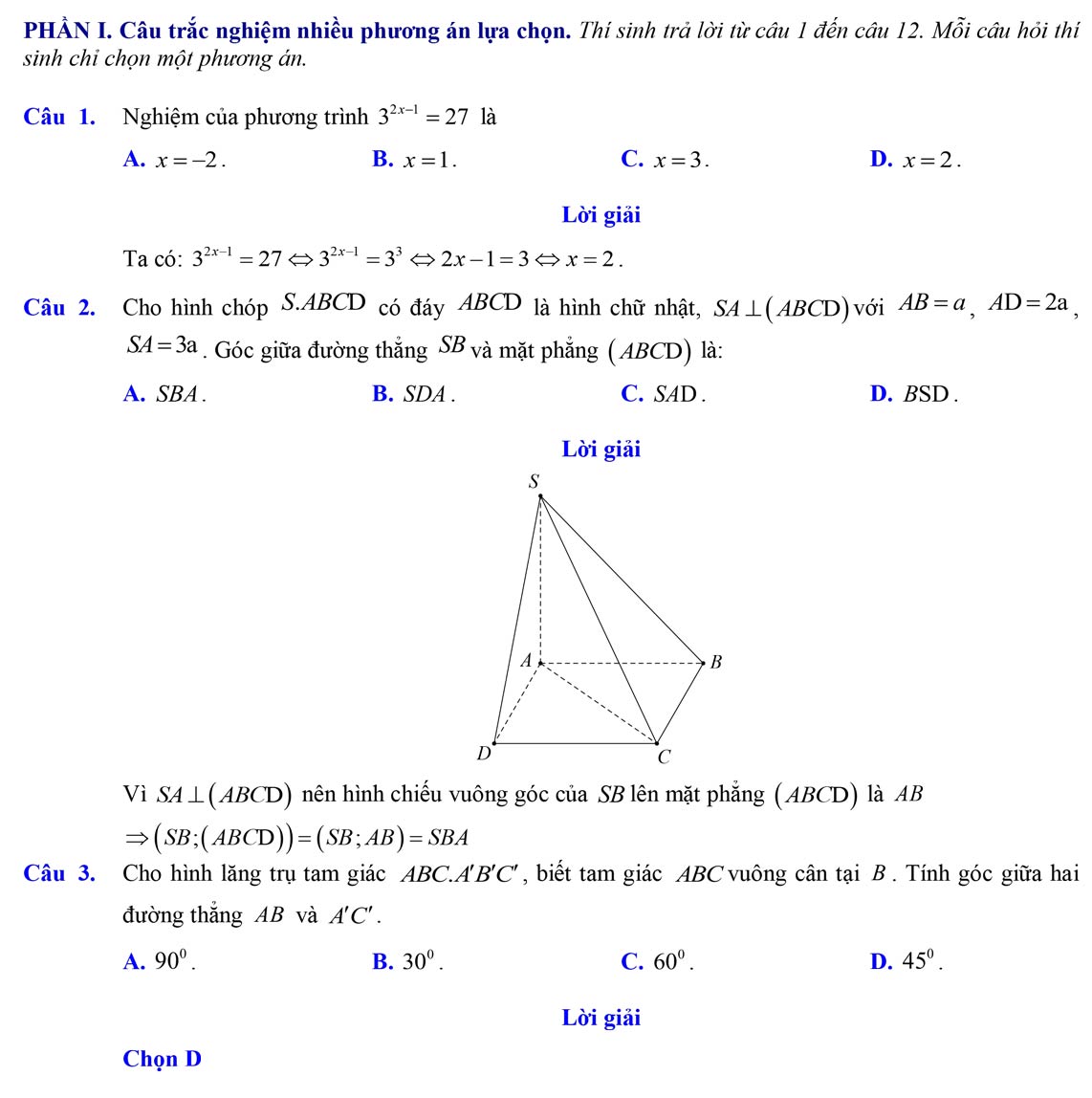 Bộ đề thi học kì 2 môn Toán 11 cấu trúc mới