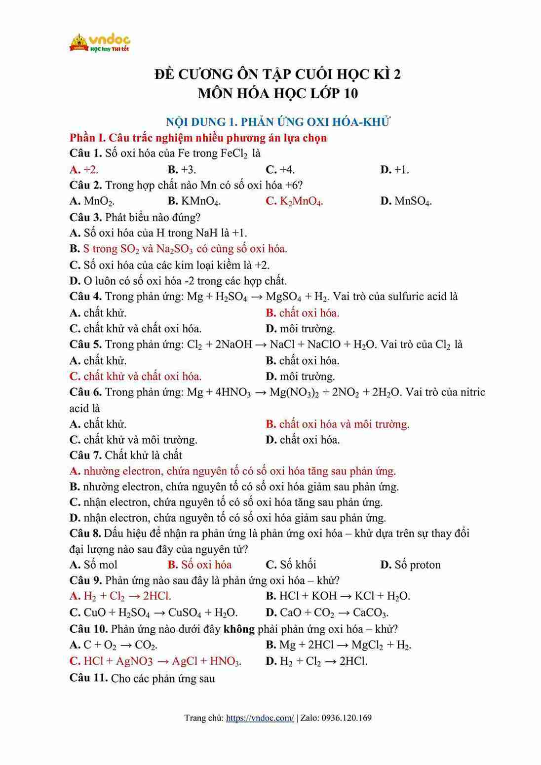 de cuong on tap hoc ki 2 mon hoa hoc lop 10 co dap an hinh anh 0 1*691167