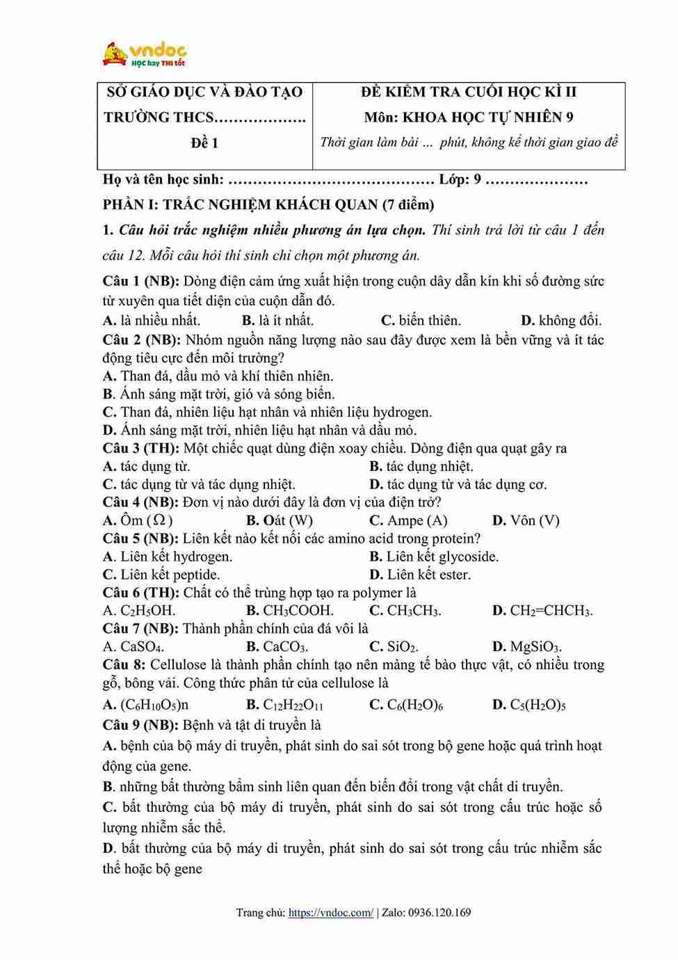 de thi hoc ki 2 khoa hoc tu nhien 9 ket noi tri thuc hinh anh 0 1*691491