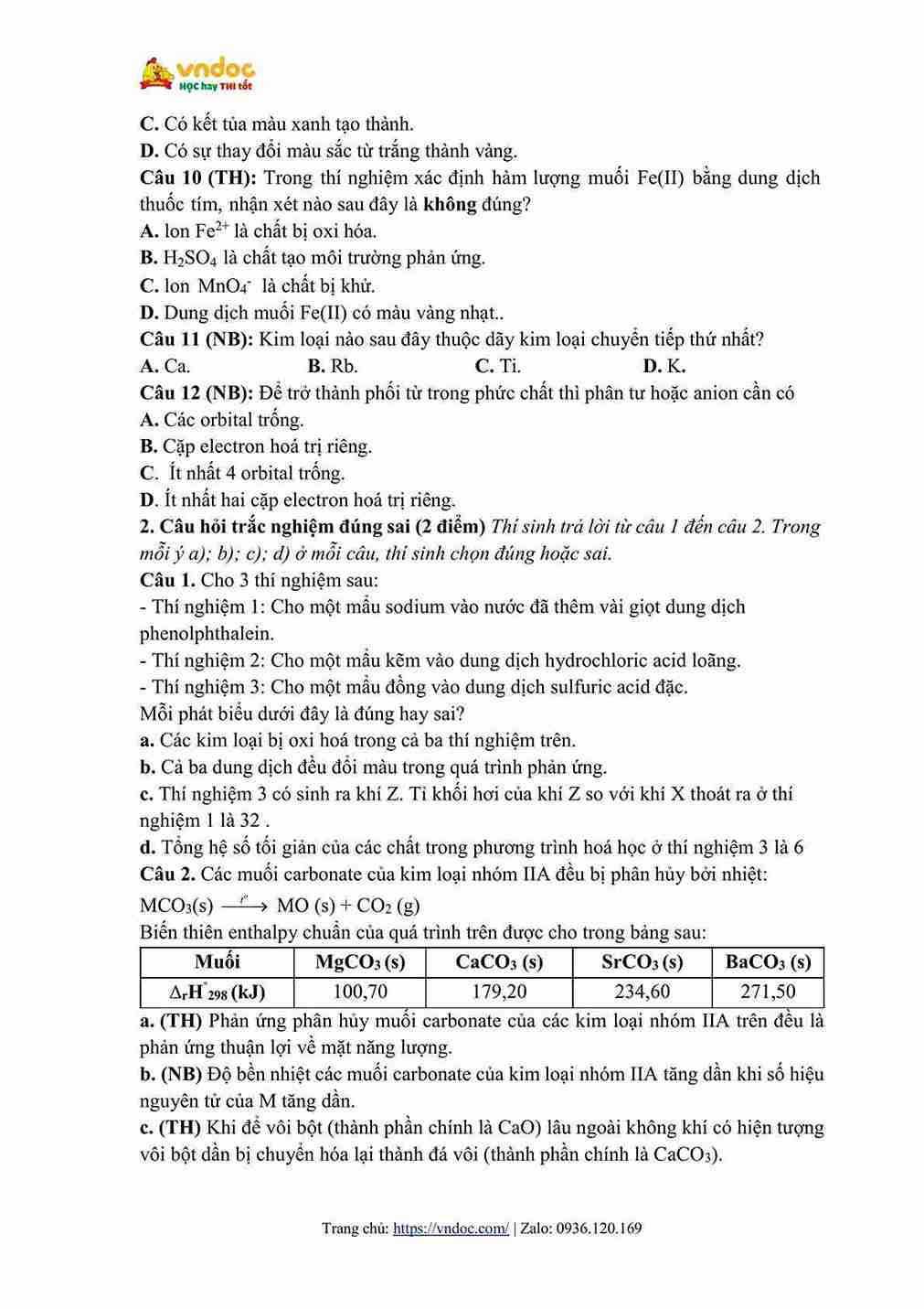 de thi cuoi ki 2 lop 12 mon hoa ket noi tri thuc hinh anh 1 1*692596