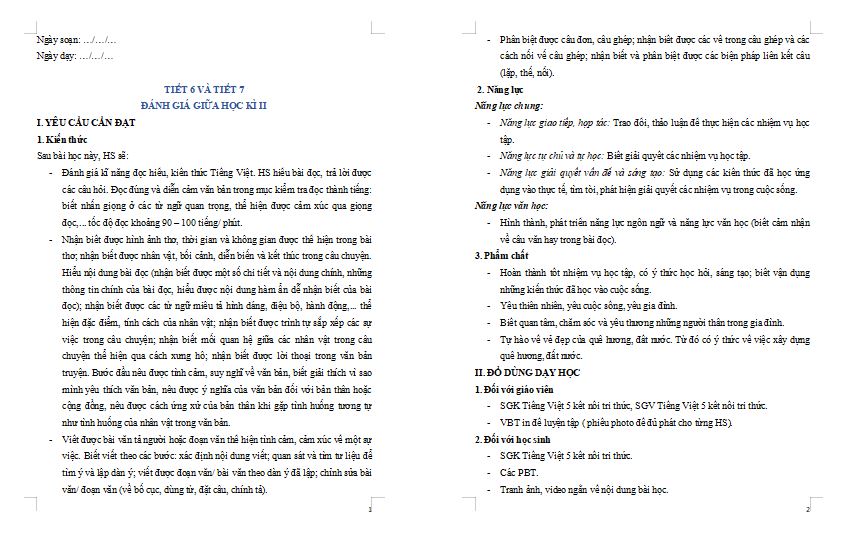 Phần 2: Đánh giá giữa học kì 2