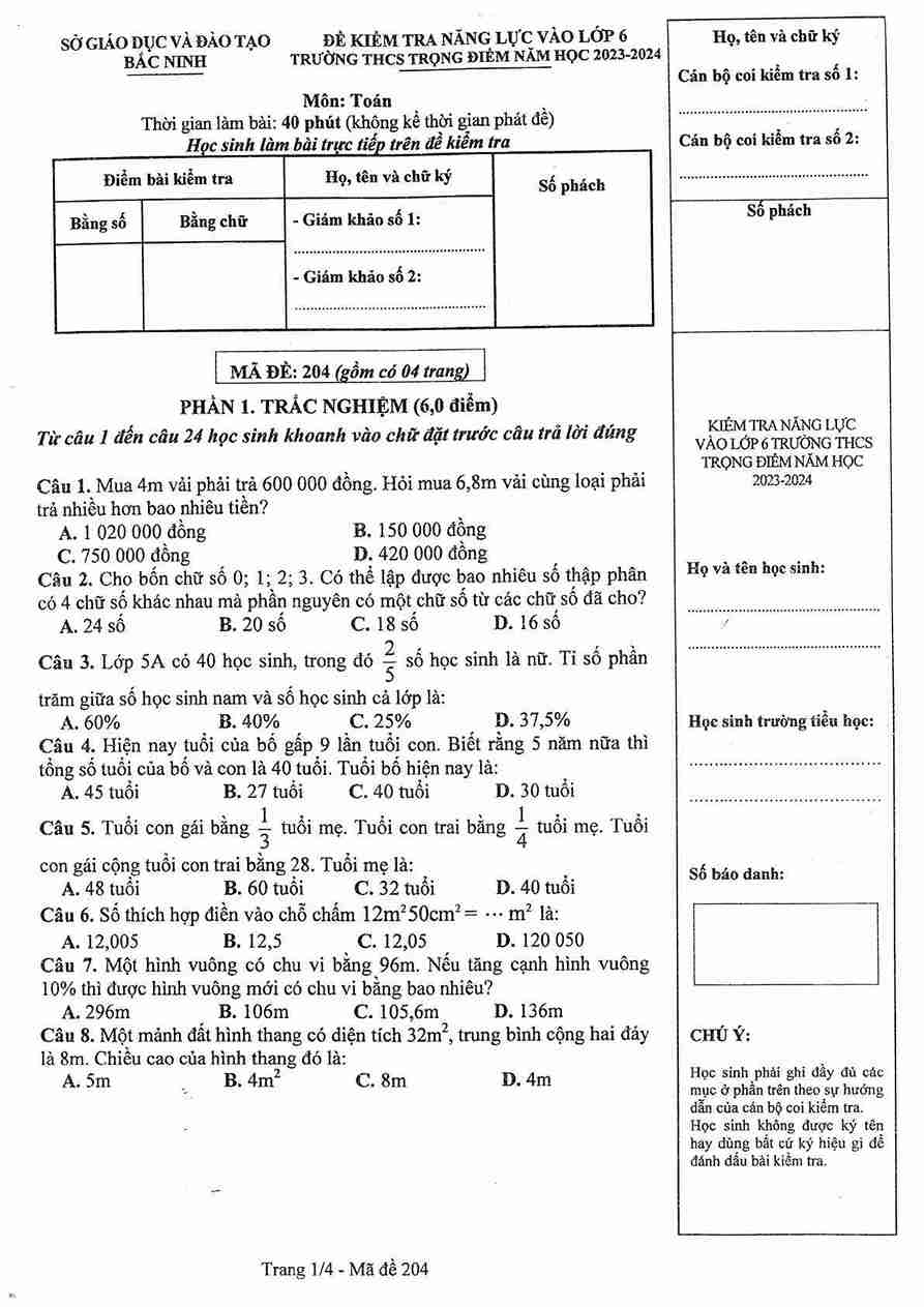 de kiem tra danh gia nang luc vao lop 6 1*693786