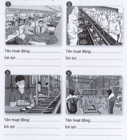 Vở bài tập Tự nhiên và xã hội lớp 3 trang 30, 31, 32 Bài 10: Hoạt động sản xuất công nghiệp và thủ công - Cánh diều (ảnh 1)