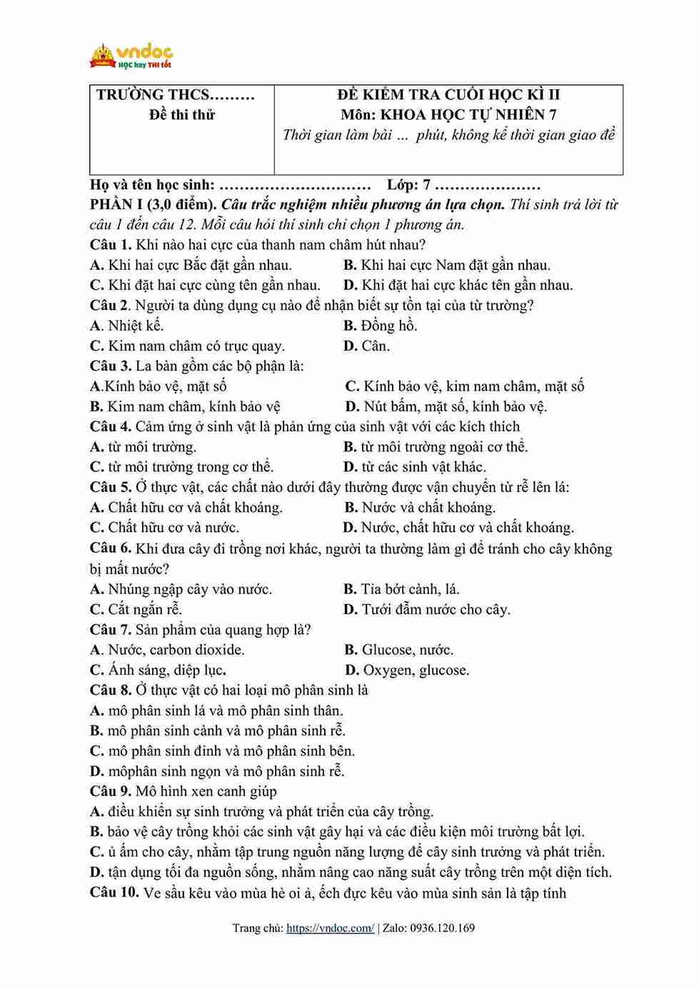 de thi cuoi hoc ki 2 lop 7 mon khoa hoc tu nhien sach ctst cv7991 hinh anh 0 1*697059
