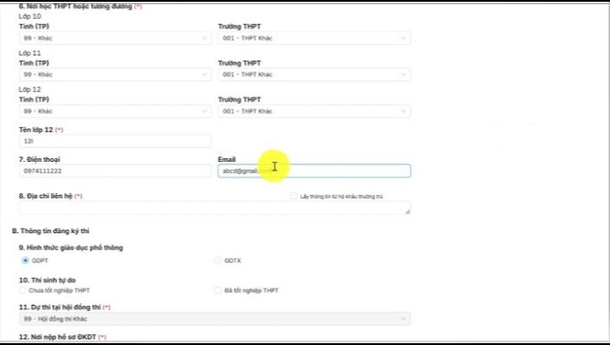 Hướng dẫn đăng ký thi tốt nghiệp THPT 2025