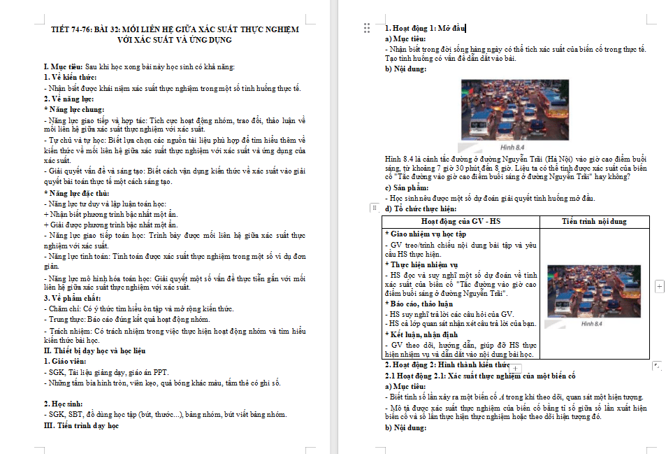 Giáo án PowerPoint Toán 8 Bài 32