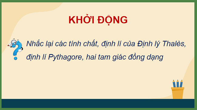 Ứng dụng định lí Thalès