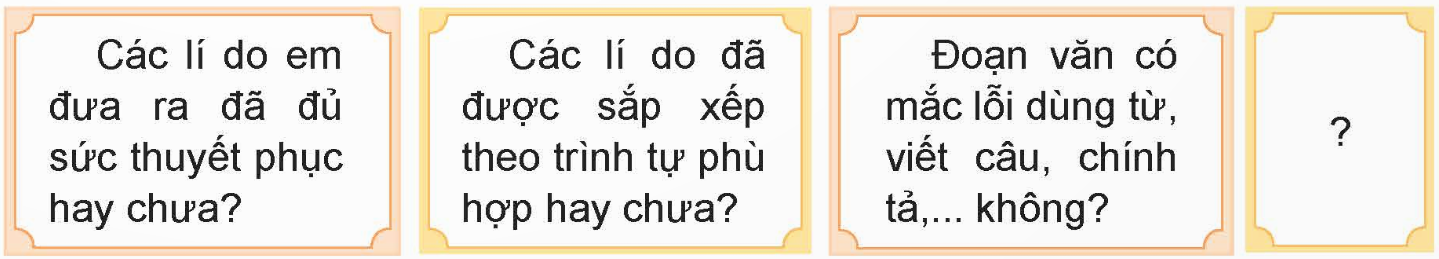 Viết: Viết đoạn văn nêu lí do tán thành hoặc phản đối một hiện tượng, sự việc (Bài viết số 2)