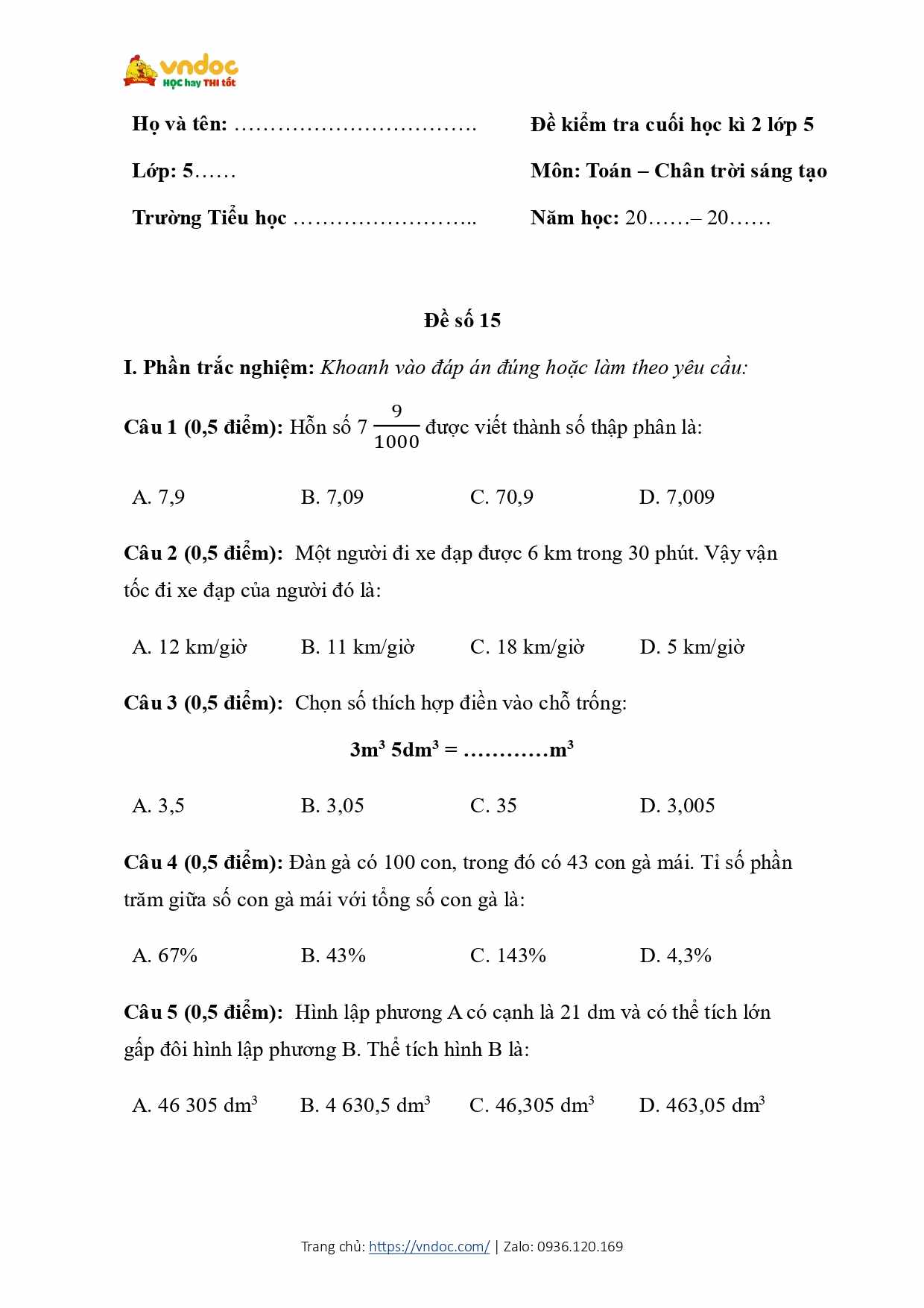 de thi toan 5 cuoi ki 2 sach ctst de 15 page 0001*699992