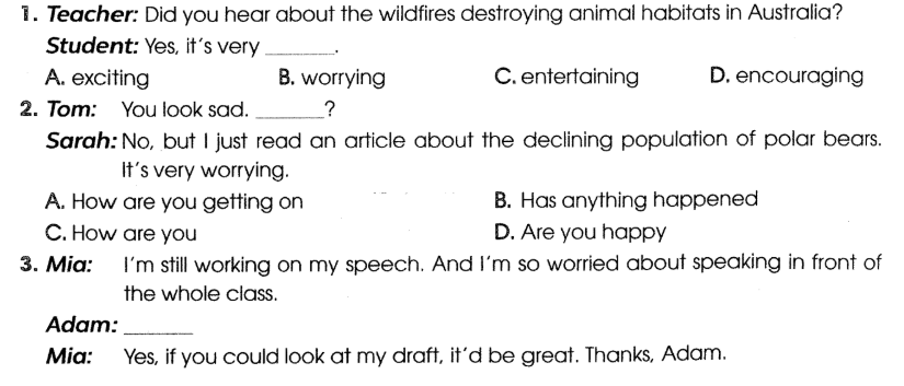 Sách bài tập Tiếng Anh 12 Global Success Unit 8 Speaking