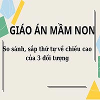 Giáo án: So sánh, sắp thứ tự về chiều cao của 3 đối tượng 