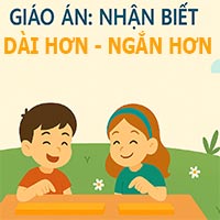 Giáo án: Nhận biết dài hơn - ngắn hơn