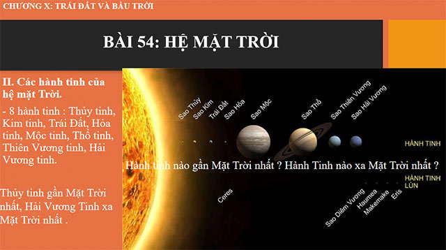 PowerPoint Khoa học tự nhiên 6 Bài 54: Hệ Mặt Trời