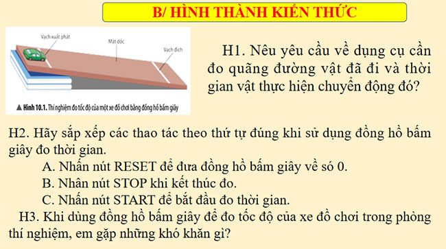 KHTN 7 Bài 10 Đo tốc độ