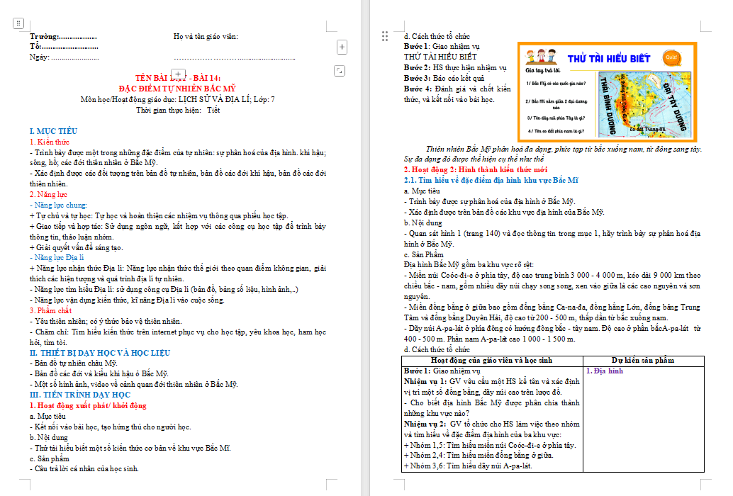 Đặc điểm tự nhiên Bắc Mỹ