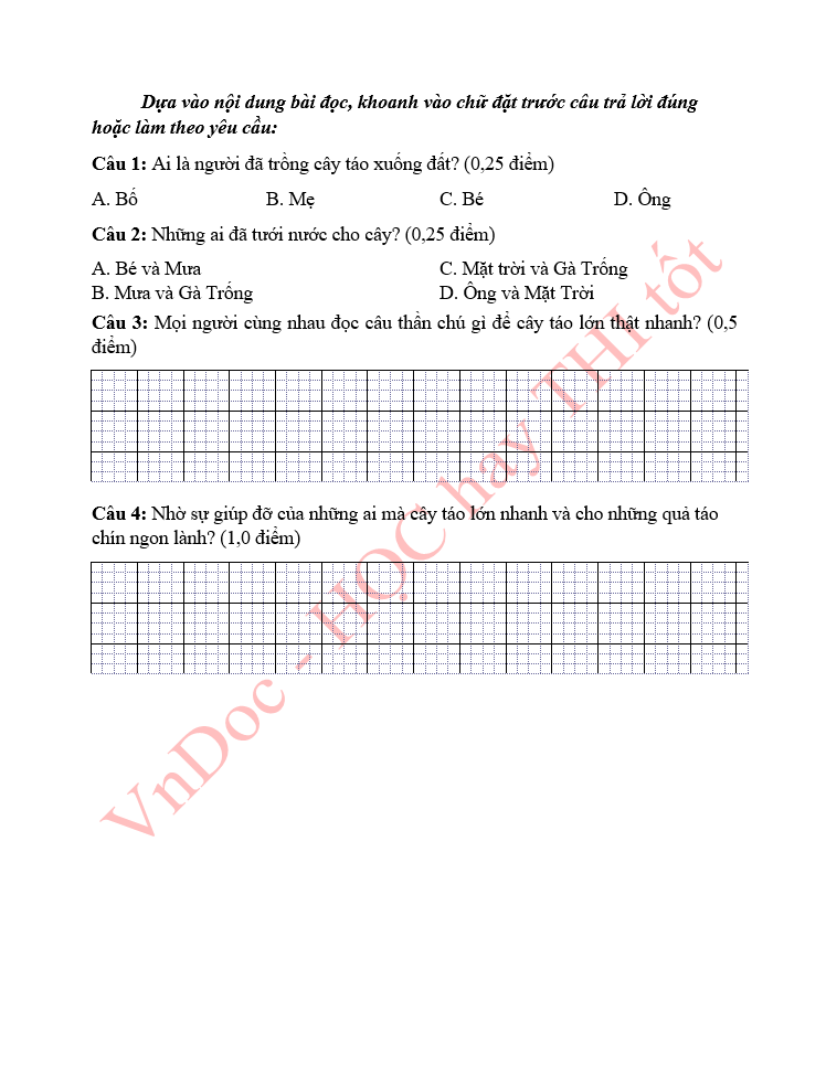 Phiếu bài tập ôn hè lớp 1 lên lớp 2 môn Tiếng Việt