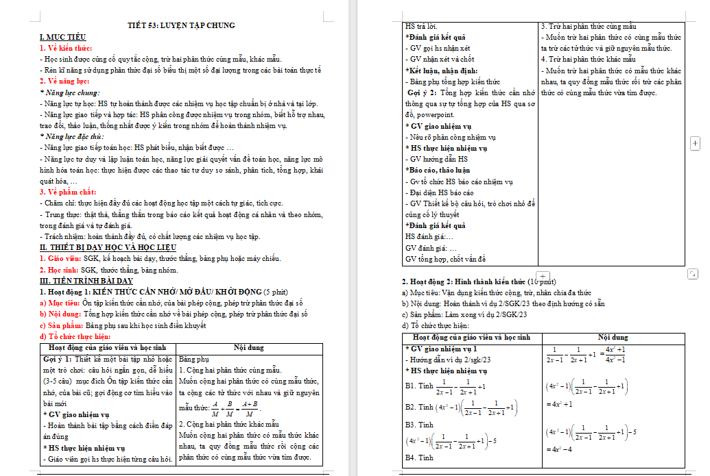  Luyện tập chung trang 23