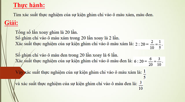 PowerPoint Toán 6 Xác suất thực nghiệm