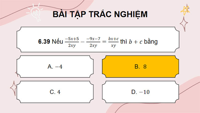 Bài tập cuối chương 6 Toán 8 KNTT