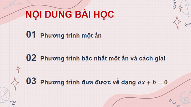 Phương trình bậc nhất một ẩn
