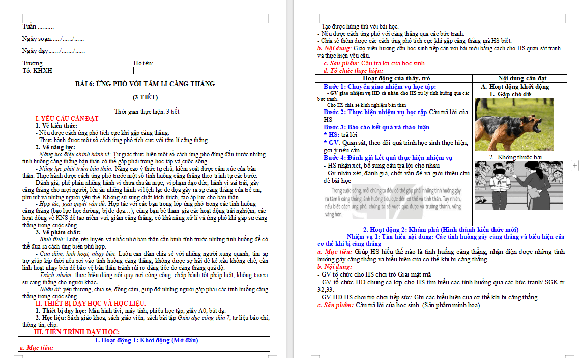 Ứng phó với tâm lí căng thẳng