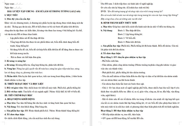 Giáo án Toán 6: Luyện tập chung trang 87