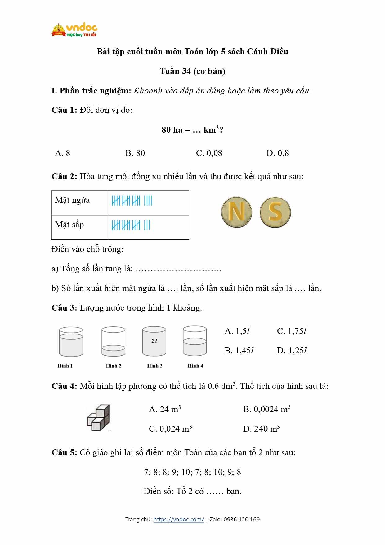bai tap cuoi tuan mon toan lop 5 tuan 34 co ban cd page 1*706480