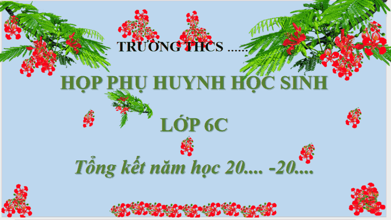 Powerpoint họp phụ huynh cuối năm