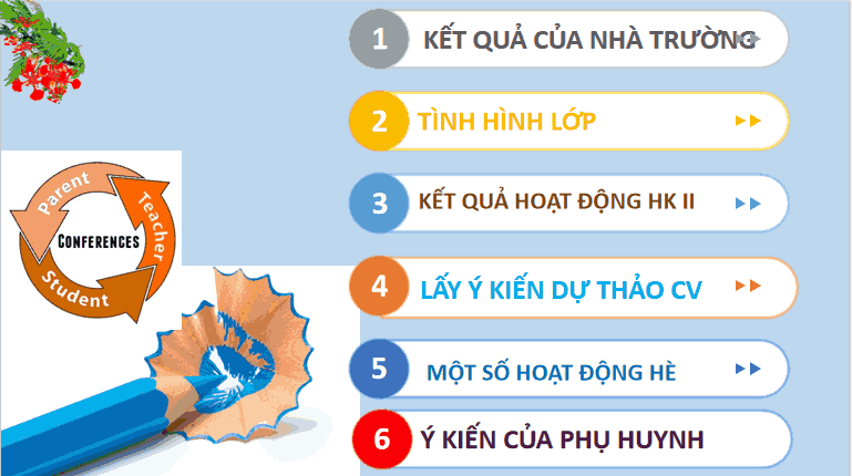 Powerpoint họp phụ huynh cuối năm