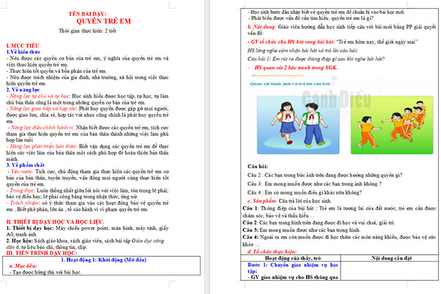 Giáo án GDCD 6 Quyền trẻ em