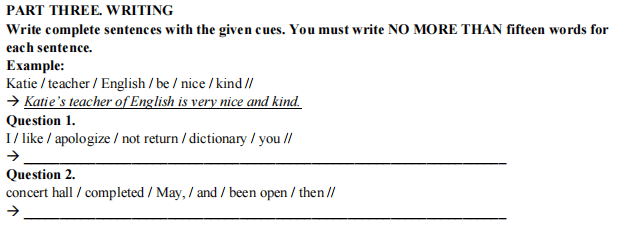 Đề thi vào lớp 6 môn Tiếng Anh Trần Đại Nghĩa 2023 