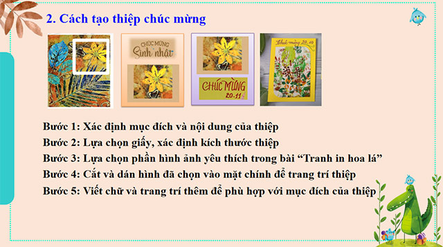 PowerPoint Mĩ thuật 6 Thiệp chúc mừng